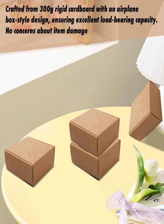 SENONAPO 220 Pcs Small Paper Gift Boxes with Lids Bulk 2.2 x 2.2 x 1 Inch Ornaments Mini Cardboard Boxes with 2 Rolls Rope for Jewelry, Bracelet, Earring and Favor Packaging - Image 5